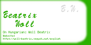 beatrix woll business card